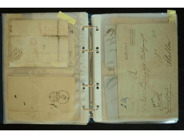 1728/1919(ca.), RIGA, umfangreiche nd hochinteressante Sammlung mit über 250 Briefe sowie Karten und Ganzsachen, dabei ein gu