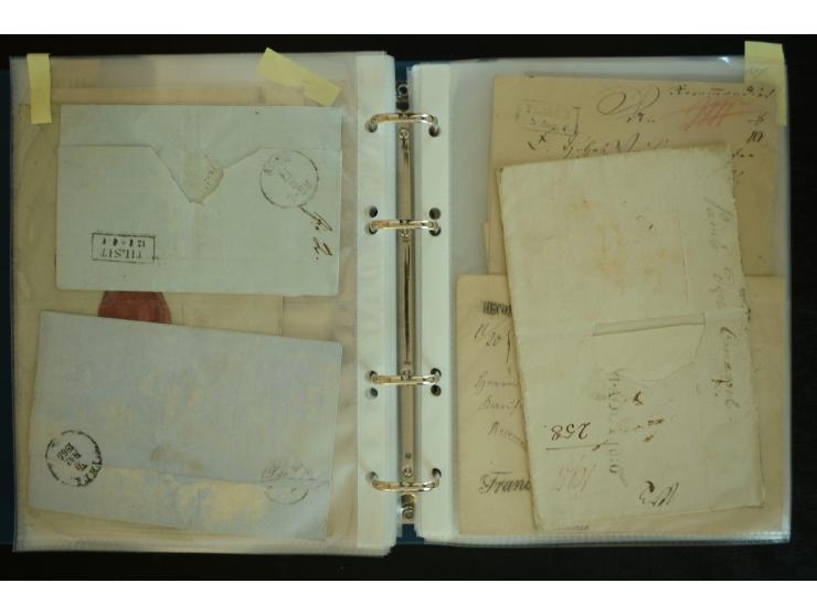 1728/1919(ca.), RIGA, umfangreiche nd hochinteressante Sammlung mit über 250 Briefe sowie Karten und Ganzsachen, dabei ein gu