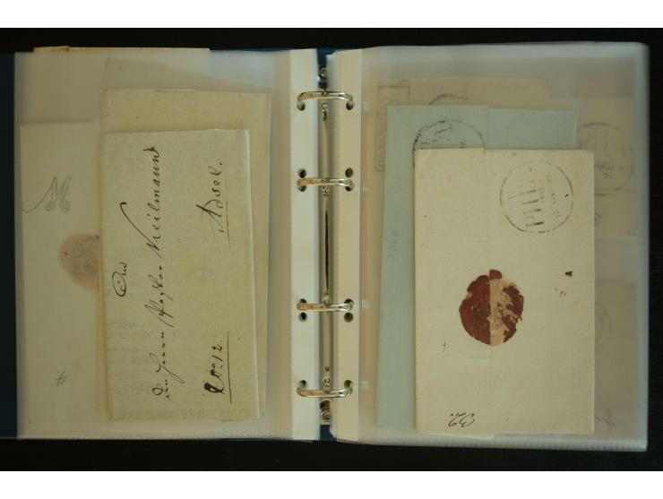 1728/1919(ca.), RIGA, umfangreiche nd hochinteressante Sammlung mit über 250 Briefe sowie Karten und Ganzsachen, dabei ein gu