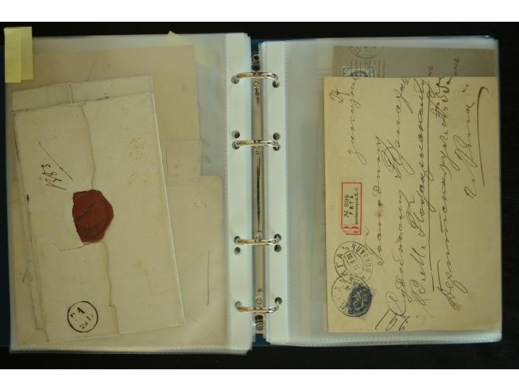 1728/1919(ca.), RIGA, umfangreiche nd hochinteressante Sammlung mit über 250 Briefe sowie Karten und Ganzsachen, dabei ein gu