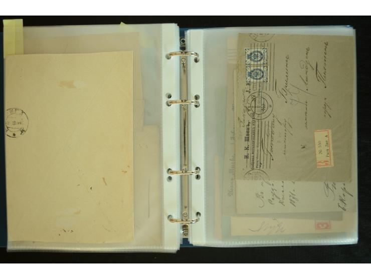 1728/1919(ca.), RIGA, umfangreiche nd hochinteressante Sammlung mit über 250 Briefe sowie Karten und Ganzsachen, dabei ein gu