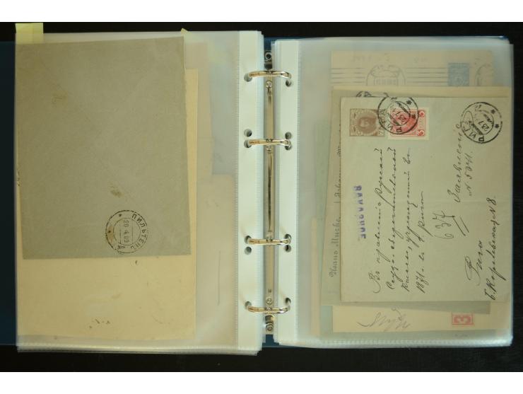 1728/1919(ca.), RIGA, umfangreiche nd hochinteressante Sammlung mit über 250 Briefe sowie Karten und Ganzsachen, dabei ein gu