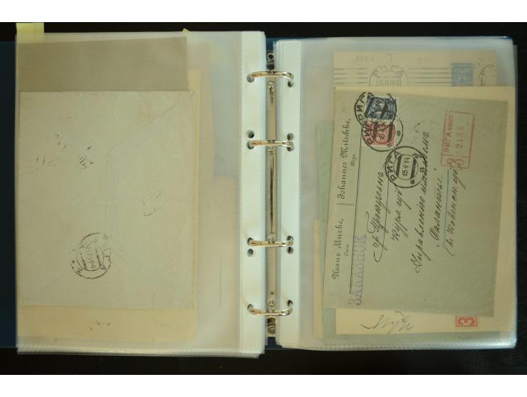 1728/1919(ca.), RIGA, umfangreiche nd hochinteressante Sammlung mit über 250 Briefe sowie Karten und Ganzsachen, dabei ein gu