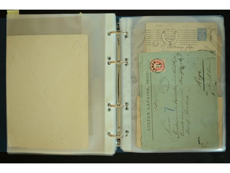 1728/1919(ca.), RIGA, umfangreiche nd hochinteressante Sammlung mit über 250 Briefe sowie Karten und Ganzsachen, dabei ein gu