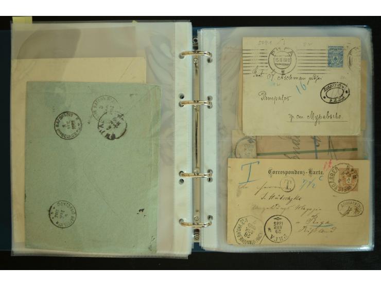 1728/1919(ca.), RIGA, umfangreiche nd hochinteressante Sammlung mit über 250 Briefe sowie Karten und Ganzsachen, dabei ein gu