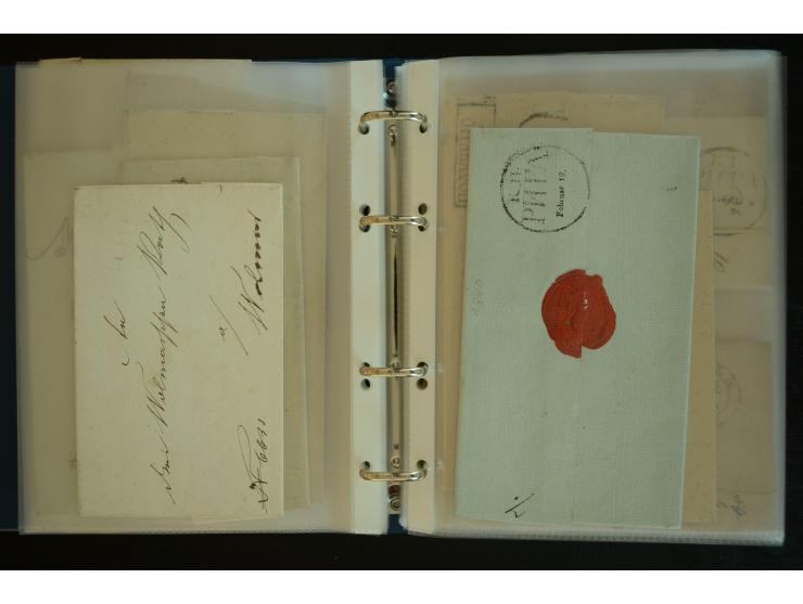 1728/1919(ca.), RIGA, umfangreiche nd hochinteressante Sammlung mit über 250 Briefe sowie Karten und Ganzsachen, dabei ein gu