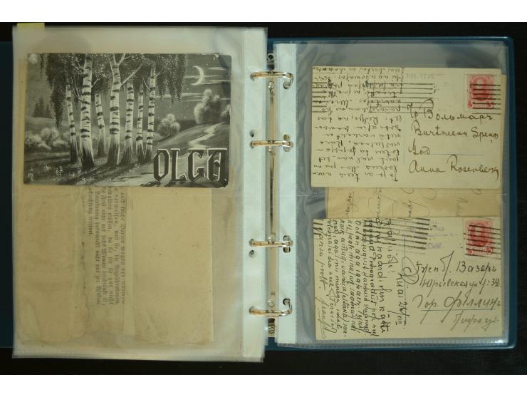 1728/1919(ca.), RIGA, umfangreiche nd hochinteressante Sammlung mit über 250 Briefe sowie Karten und Ganzsachen, dabei ein gu