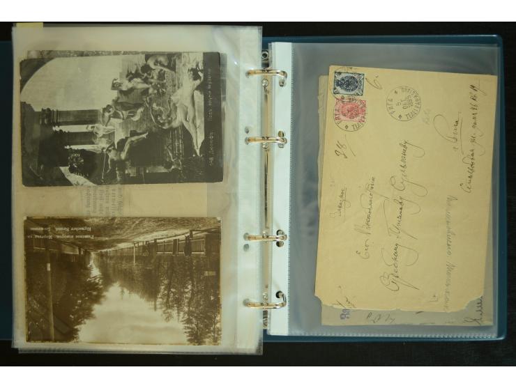 1728/1919(ca.), RIGA, umfangreiche nd hochinteressante Sammlung mit über 250 Briefe sowie Karten und Ganzsachen, dabei ein gu