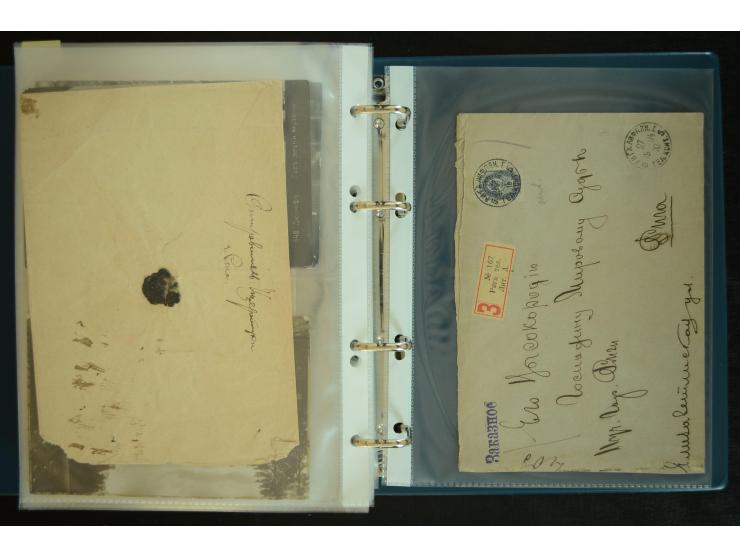 1728/1919(ca.), RIGA, umfangreiche nd hochinteressante Sammlung mit über 250 Briefe sowie Karten und Ganzsachen, dabei ein gu