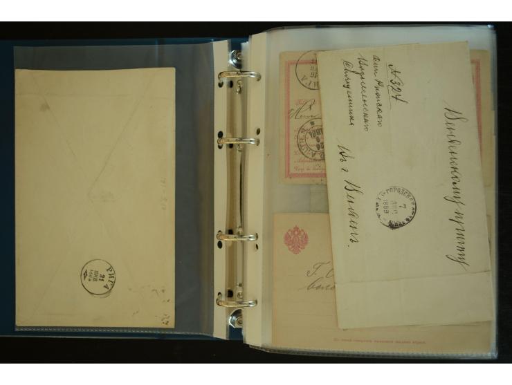 1728/1919(ca.), RIGA, umfangreiche nd hochinteressante Sammlung mit über 250 Briefe sowie Karten und Ganzsachen, dabei ein gu