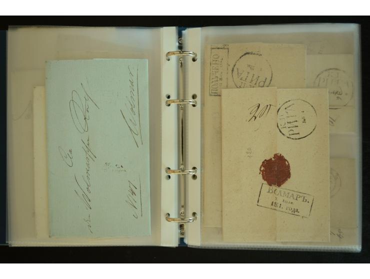 1728/1919(ca.), RIGA, umfangreiche nd hochinteressante Sammlung mit über 250 Briefe sowie Karten und Ganzsachen, dabei ein gu
