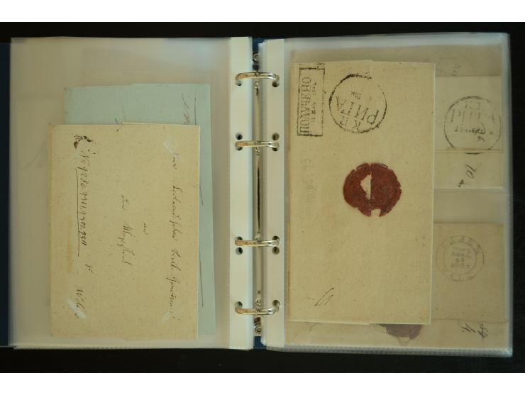 1728/1919(ca.), RIGA, umfangreiche nd hochinteressante Sammlung mit über 250 Briefe sowie Karten und Ganzsachen, dabei ein gu