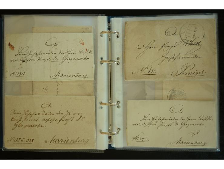 1728/1919(ca.), RIGA, umfangreiche nd hochinteressante Sammlung mit über 250 Briefe sowie Karten und Ganzsachen, dabei ein gu