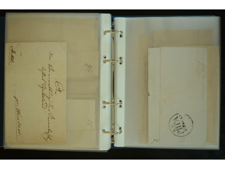 1728/1919(ca.), RIGA, umfangreiche nd hochinteressante Sammlung mit über 250 Briefe sowie Karten und Ganzsachen, dabei ein gu
