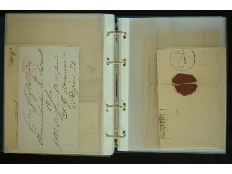 1728/1919(ca.), RIGA, umfangreiche nd hochinteressante Sammlung mit über 250 Briefe sowie Karten und Ganzsachen, dabei ein gu