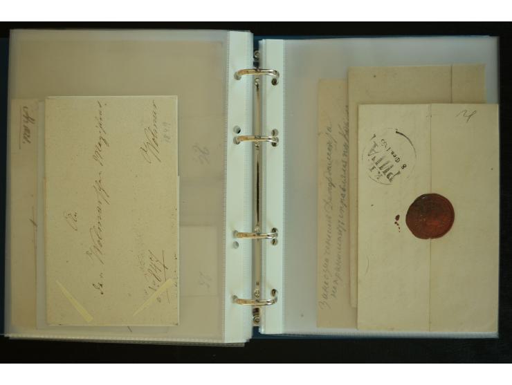 1728/1919(ca.), RIGA, umfangreiche nd hochinteressante Sammlung mit über 250 Briefe sowie Karten und Ganzsachen, dabei ein gu