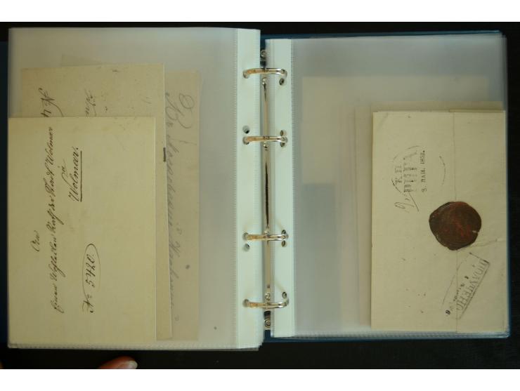 1728/1919(ca.), RIGA, umfangreiche nd hochinteressante Sammlung mit über 250 Briefe sowie Karten und Ganzsachen, dabei ein gu