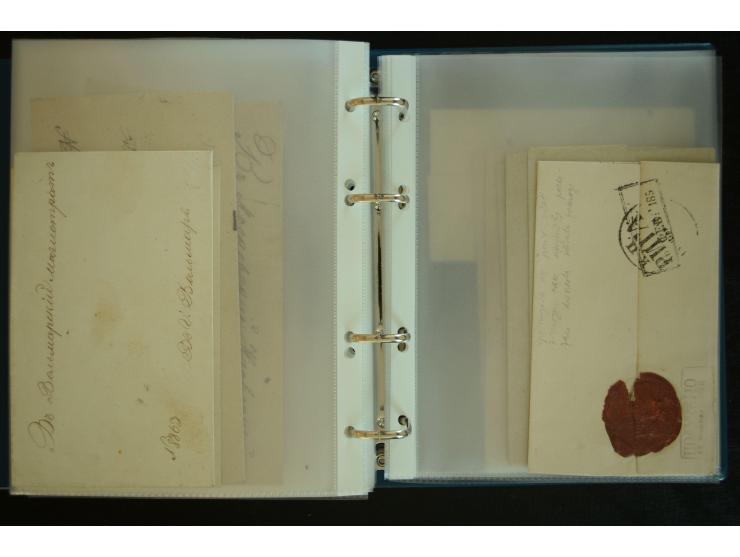 1728/1919(ca.), RIGA, umfangreiche nd hochinteressante Sammlung mit über 250 Briefe sowie Karten und Ganzsachen, dabei ein gu