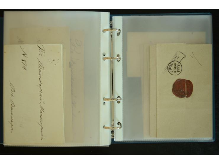 1728/1919(ca.), RIGA, umfangreiche nd hochinteressante Sammlung mit über 250 Briefe sowie Karten und Ganzsachen, dabei ein gu