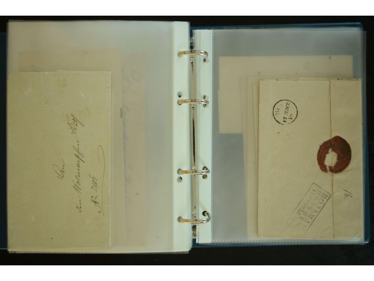 1728/1919(ca.), RIGA, umfangreiche nd hochinteressante Sammlung mit über 250 Briefe sowie Karten und Ganzsachen, dabei ein gu