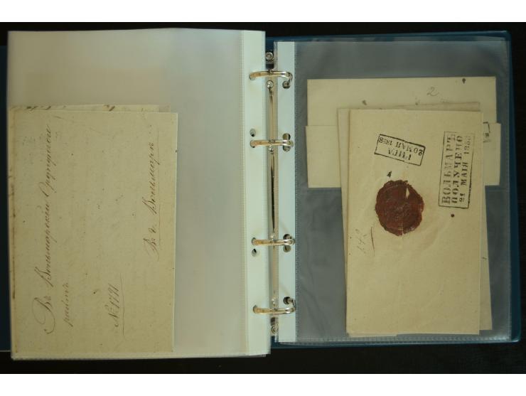 1728/1919(ca.), RIGA, umfangreiche nd hochinteressante Sammlung mit über 250 Briefe sowie Karten und Ganzsachen, dabei ein gu