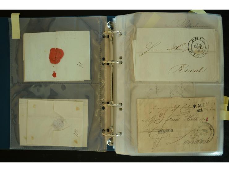 1728/1919(ca.), RIGA, umfangreiche nd hochinteressante Sammlung mit über 250 Briefe sowie Karten und Ganzsachen, dabei ein gu