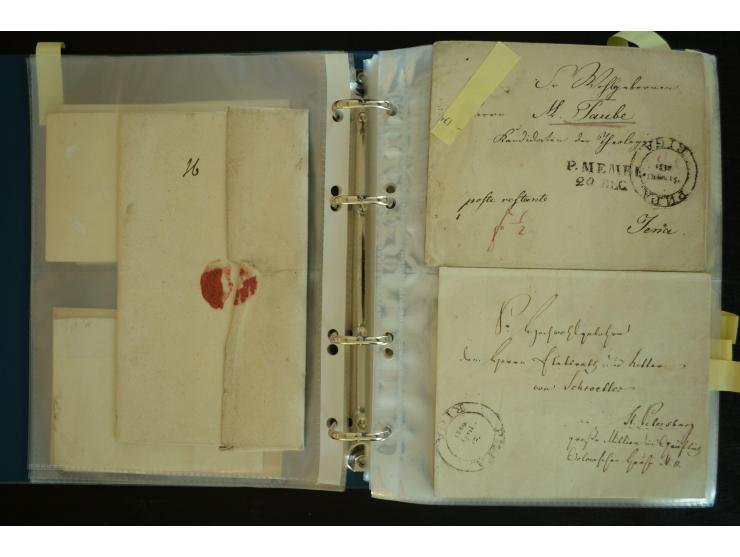 1728/1919(ca.), RIGA, umfangreiche nd hochinteressante Sammlung mit über 250 Briefe sowie Karten und Ganzsachen, dabei ein gu