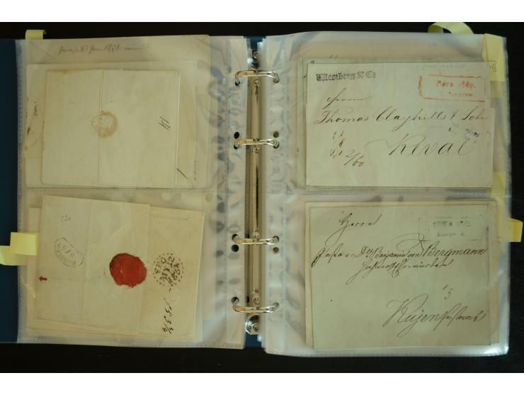 1728/1919(ca.), RIGA, umfangreiche nd hochinteressante Sammlung mit über 250 Briefe sowie Karten und Ganzsachen, dabei ein gu