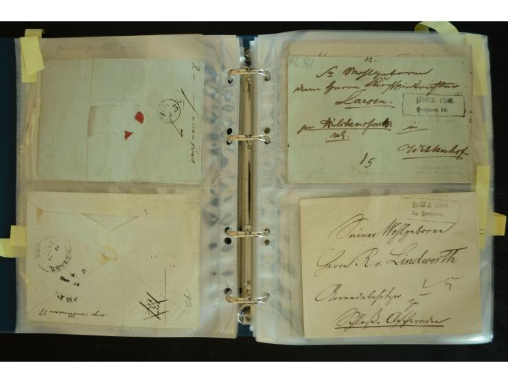 1728/1919(ca.), RIGA, umfangreiche nd hochinteressante Sammlung mit über 250 Briefe sowie Karten und Ganzsachen, dabei ein gu