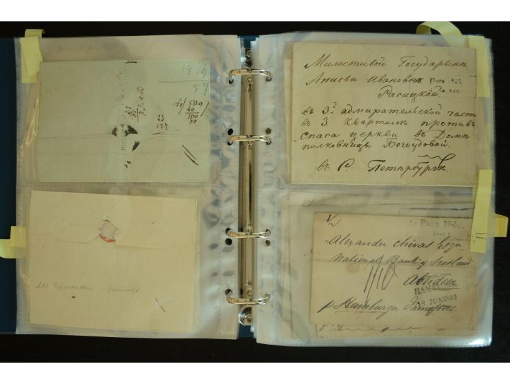 1728/1919(ca.), RIGA, umfangreiche nd hochinteressante Sammlung mit über 250 Briefe sowie Karten und Ganzsachen, dabei ein gu