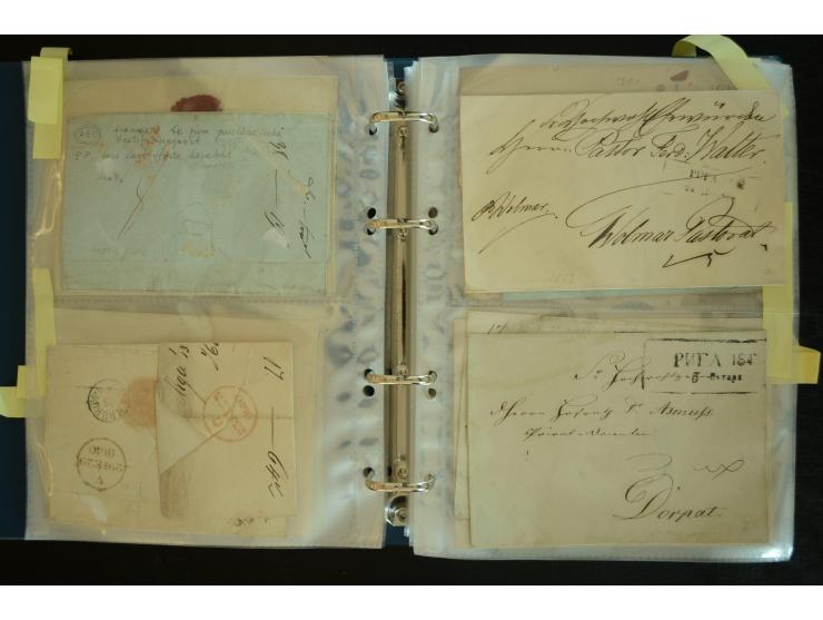 1728/1919(ca.), RIGA, umfangreiche nd hochinteressante Sammlung mit über 250 Briefe sowie Karten und Ganzsachen, dabei ein gu