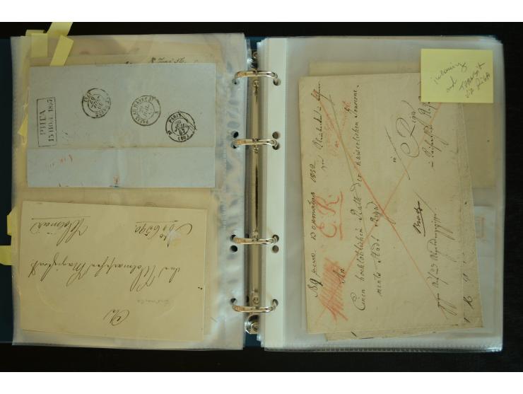 1728/1919(ca.), RIGA, umfangreiche nd hochinteressante Sammlung mit über 250 Briefe sowie Karten und Ganzsachen, dabei ein gu