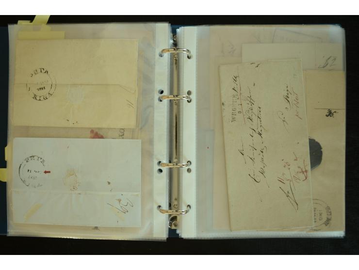 1728/1919(ca.), RIGA, umfangreiche nd hochinteressante Sammlung mit über 250 Briefe sowie Karten und Ganzsachen, dabei ein gu
