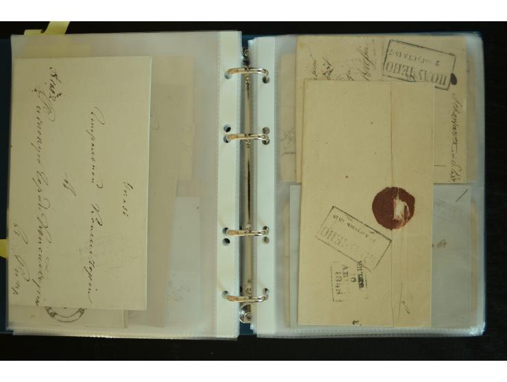 1728/1919(ca.), RIGA, umfangreiche nd hochinteressante Sammlung mit über 250 Briefe sowie Karten und Ganzsachen, dabei ein gu