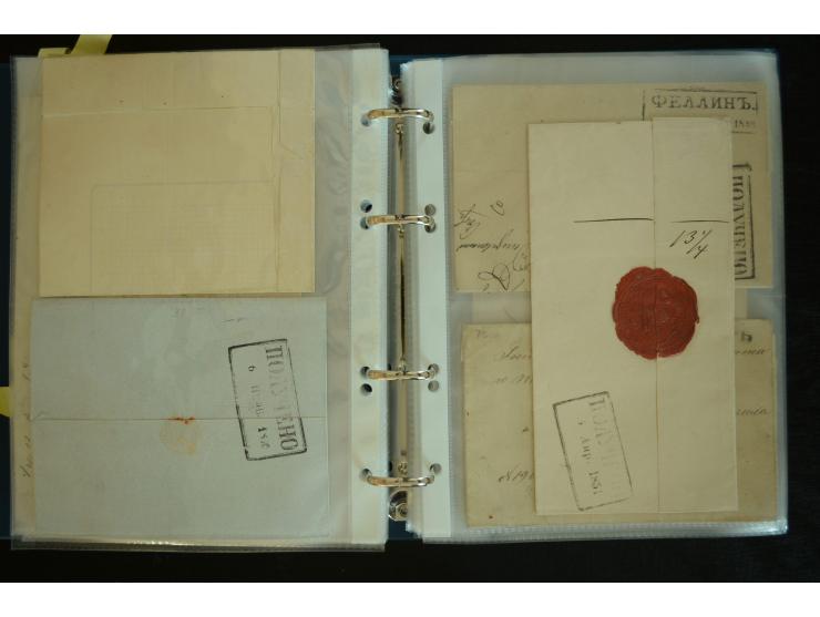 1728/1919(ca.), RIGA, umfangreiche nd hochinteressante Sammlung mit über 250 Briefe sowie Karten und Ganzsachen, dabei ein gu