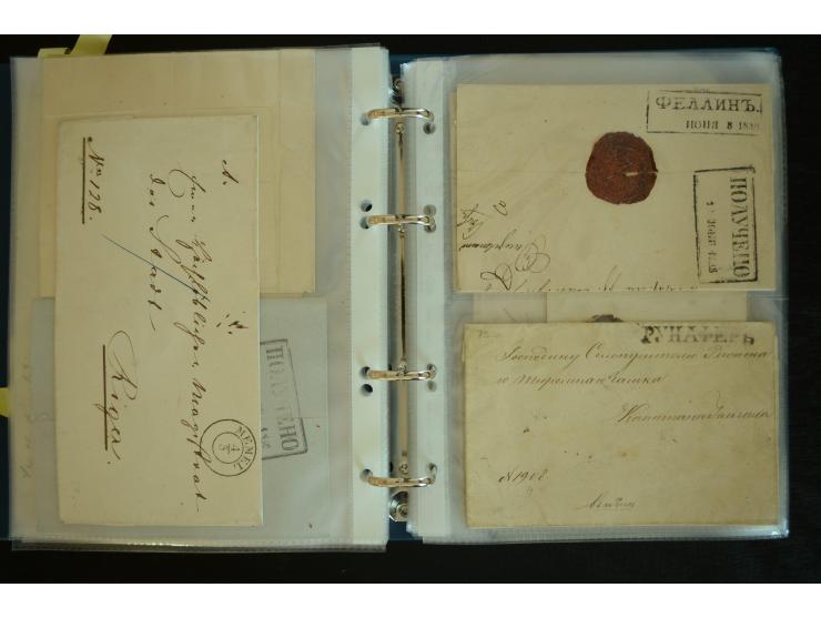 1728/1919(ca.), RIGA, umfangreiche nd hochinteressante Sammlung mit über 250 Briefe sowie Karten und Ganzsachen, dabei ein gu