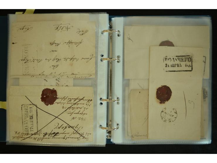 1728/1919(ca.), RIGA, umfangreiche nd hochinteressante Sammlung mit über 250 Briefe sowie Karten und Ganzsachen, dabei ein gu