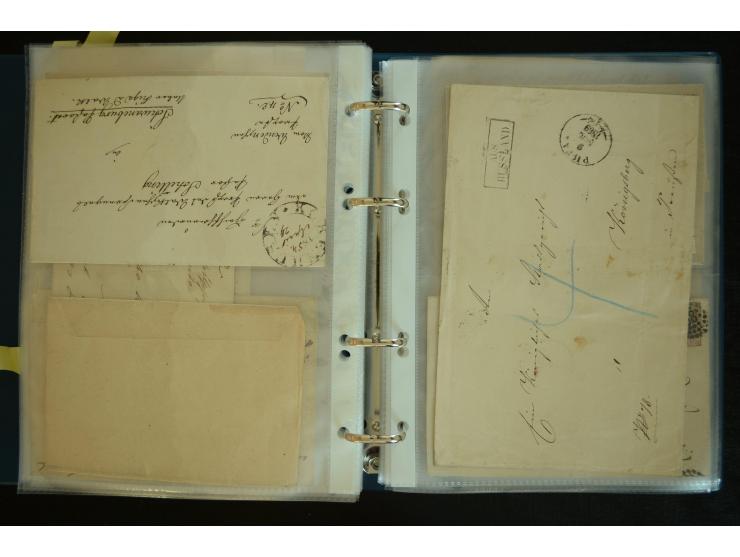 1728/1919(ca.), RIGA, umfangreiche nd hochinteressante Sammlung mit über 250 Briefe sowie Karten und Ganzsachen, dabei ein gu