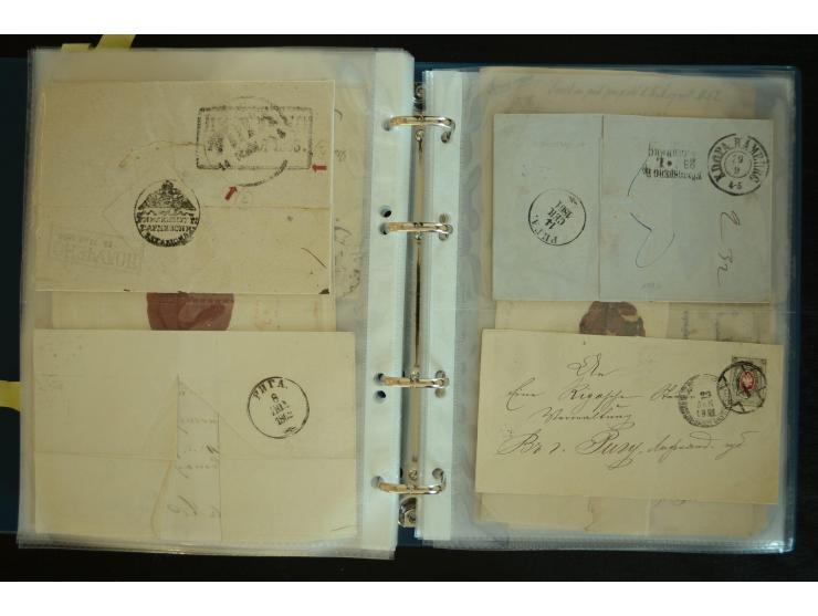 1728/1919(ca.), RIGA, umfangreiche nd hochinteressante Sammlung mit über 250 Briefe sowie Karten und Ganzsachen, dabei ein gu