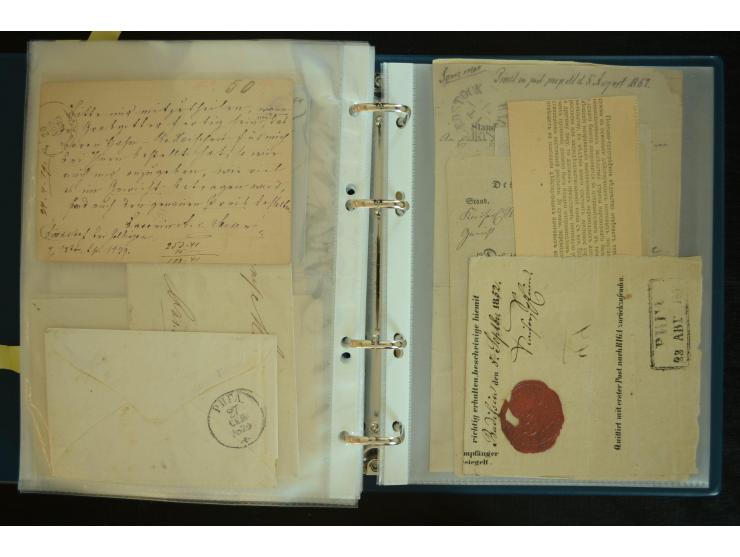 1728/1919(ca.), RIGA, umfangreiche nd hochinteressante Sammlung mit über 250 Briefe sowie Karten und Ganzsachen, dabei ein gu