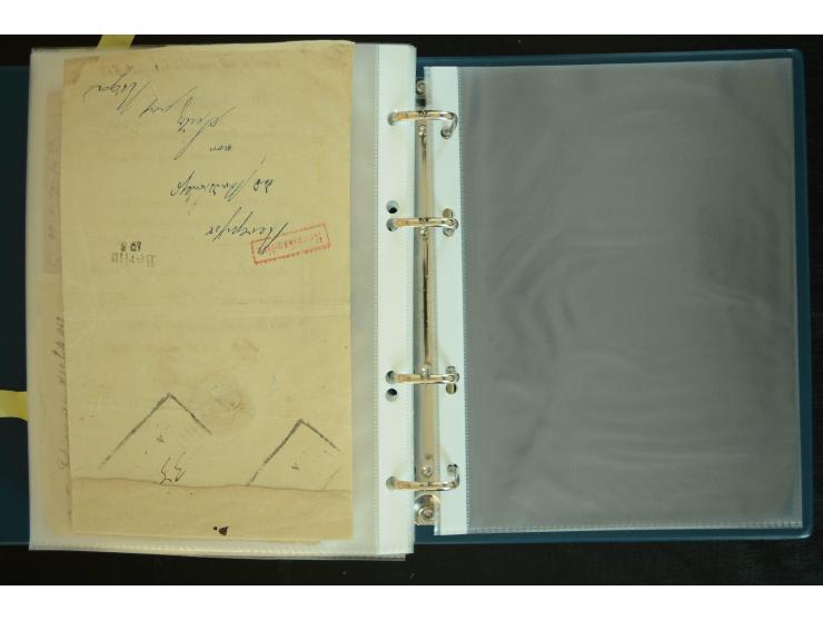 1728/1919(ca.), RIGA, umfangreiche nd hochinteressante Sammlung mit über 250 Briefe sowie Karten und Ganzsachen, dabei ein gu