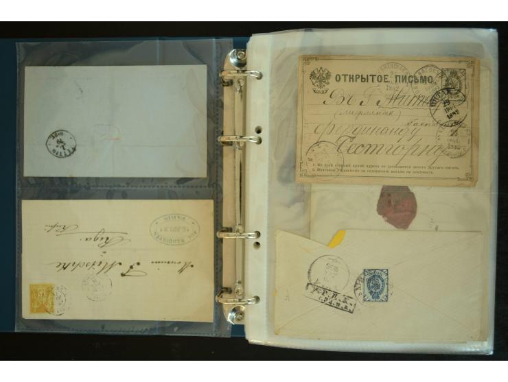 1728/1919(ca.), RIGA, umfangreiche nd hochinteressante Sammlung mit über 250 Briefe sowie Karten und Ganzsachen, dabei ein gu