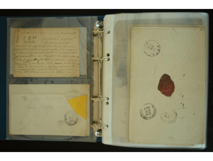1728/1919(ca.), RIGA, umfangreiche nd hochinteressante Sammlung mit über 250 Briefe sowie Karten und Ganzsachen, dabei ein gu