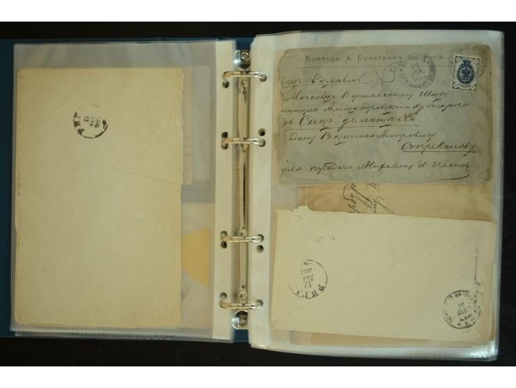1728/1919(ca.), RIGA, umfangreiche nd hochinteressante Sammlung mit über 250 Briefe sowie Karten und Ganzsachen, dabei ein gu
