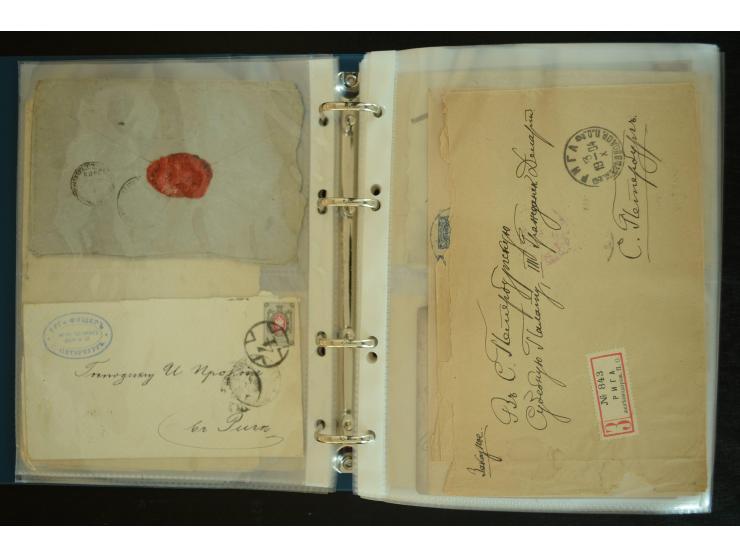 1728/1919(ca.), RIGA, umfangreiche nd hochinteressante Sammlung mit über 250 Briefe sowie Karten und Ganzsachen, dabei ein gu