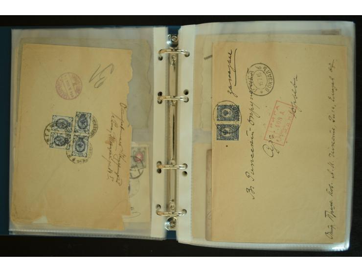 1728/1919(ca.), RIGA, umfangreiche nd hochinteressante Sammlung mit über 250 Briefe sowie Karten und Ganzsachen, dabei ein gu