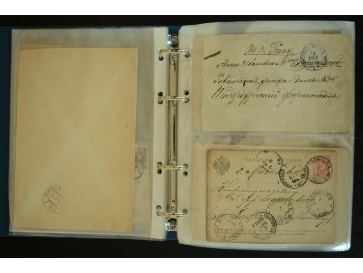 1728/1919(ca.), RIGA, umfangreiche nd hochinteressante Sammlung mit über 250 Briefe sowie Karten und Ganzsachen, dabei ein gu