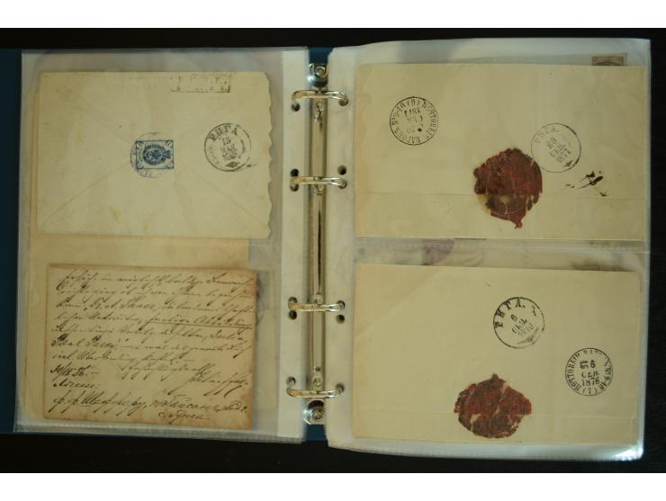 1728/1919(ca.), RIGA, umfangreiche nd hochinteressante Sammlung mit über 250 Briefe sowie Karten und Ganzsachen, dabei ein gu