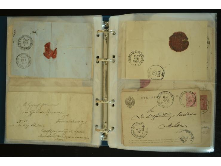 1728/1919(ca.), RIGA, umfangreiche nd hochinteressante Sammlung mit über 250 Briefe sowie Karten und Ganzsachen, dabei ein gu