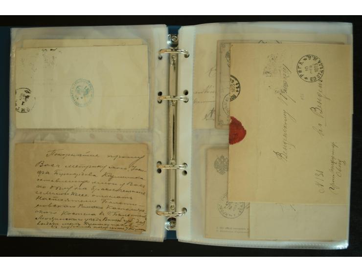 1728/1919(ca.), RIGA, umfangreiche nd hochinteressante Sammlung mit über 250 Briefe sowie Karten und Ganzsachen, dabei ein gu